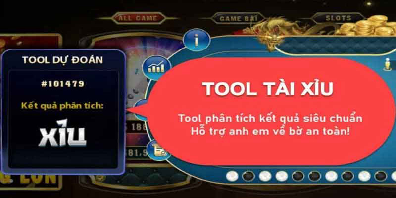 Giao diện tool tài xỉu thiết kế trực quan, dễ dùng